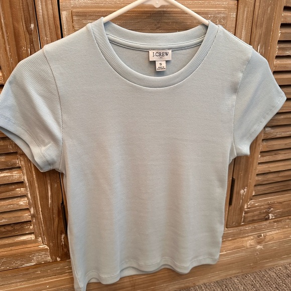 J. Crew Factory Tops - NEW J. Crew Factory Crewneck Cropped Baby Ribbed Tee (Size Small)